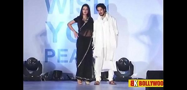  Actresses in Sensuous Saree at Global Peace Initiative Fashion Show